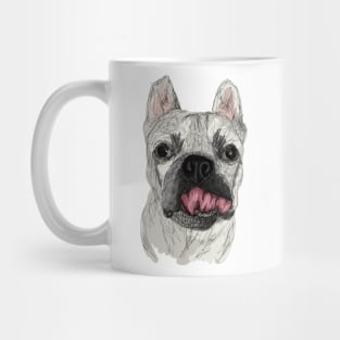 Bulldog draw with scribble art style Mug